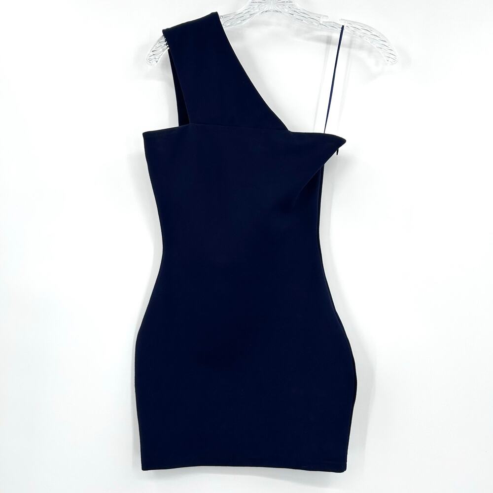 Superdown Rockie One Shoulder Mini Dress Navy XS Bodycon Revolve Cocktail Club - Picture 4 of 11